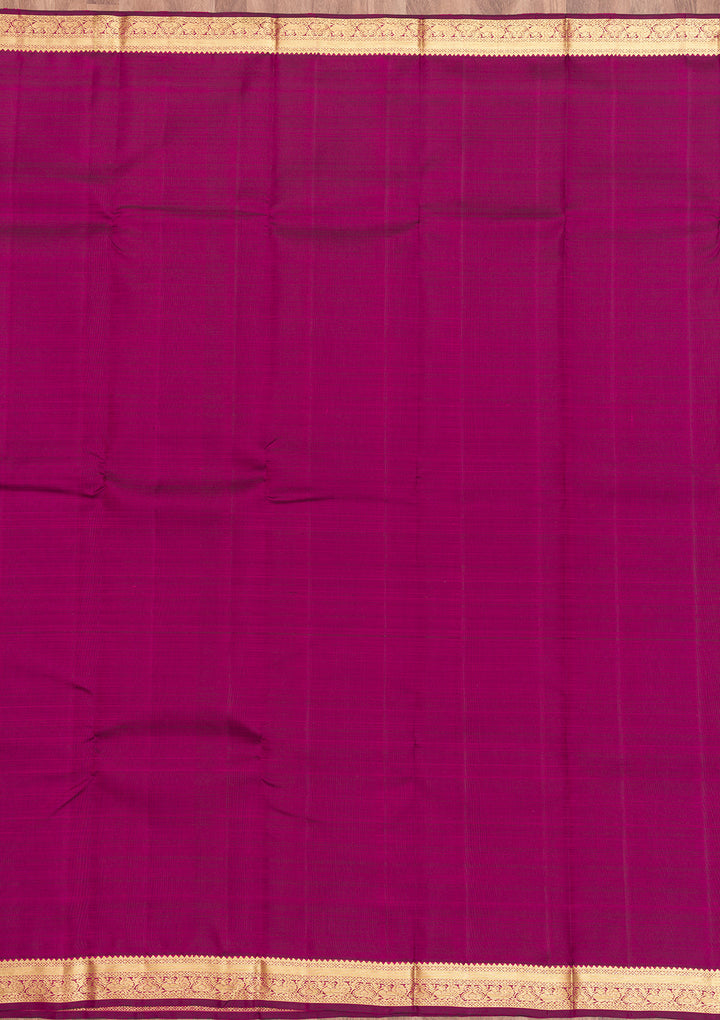 Wine Zariwork Pure Silk Saree