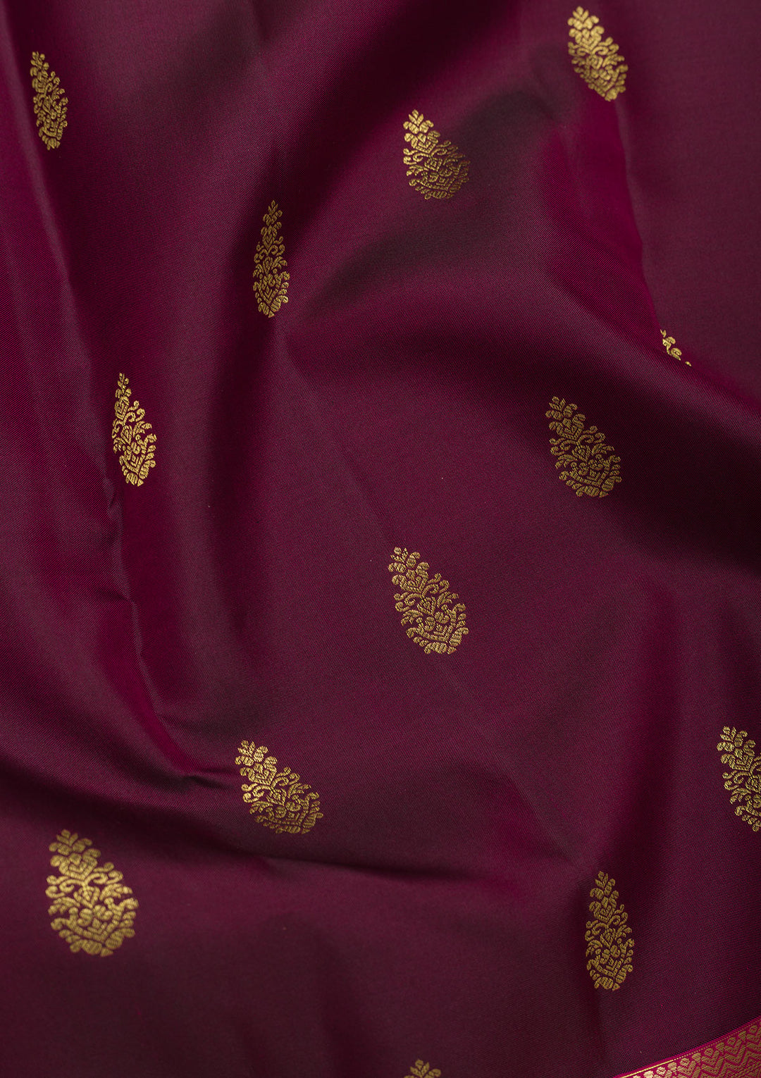 Wine Zariwork Pure Silk Saree