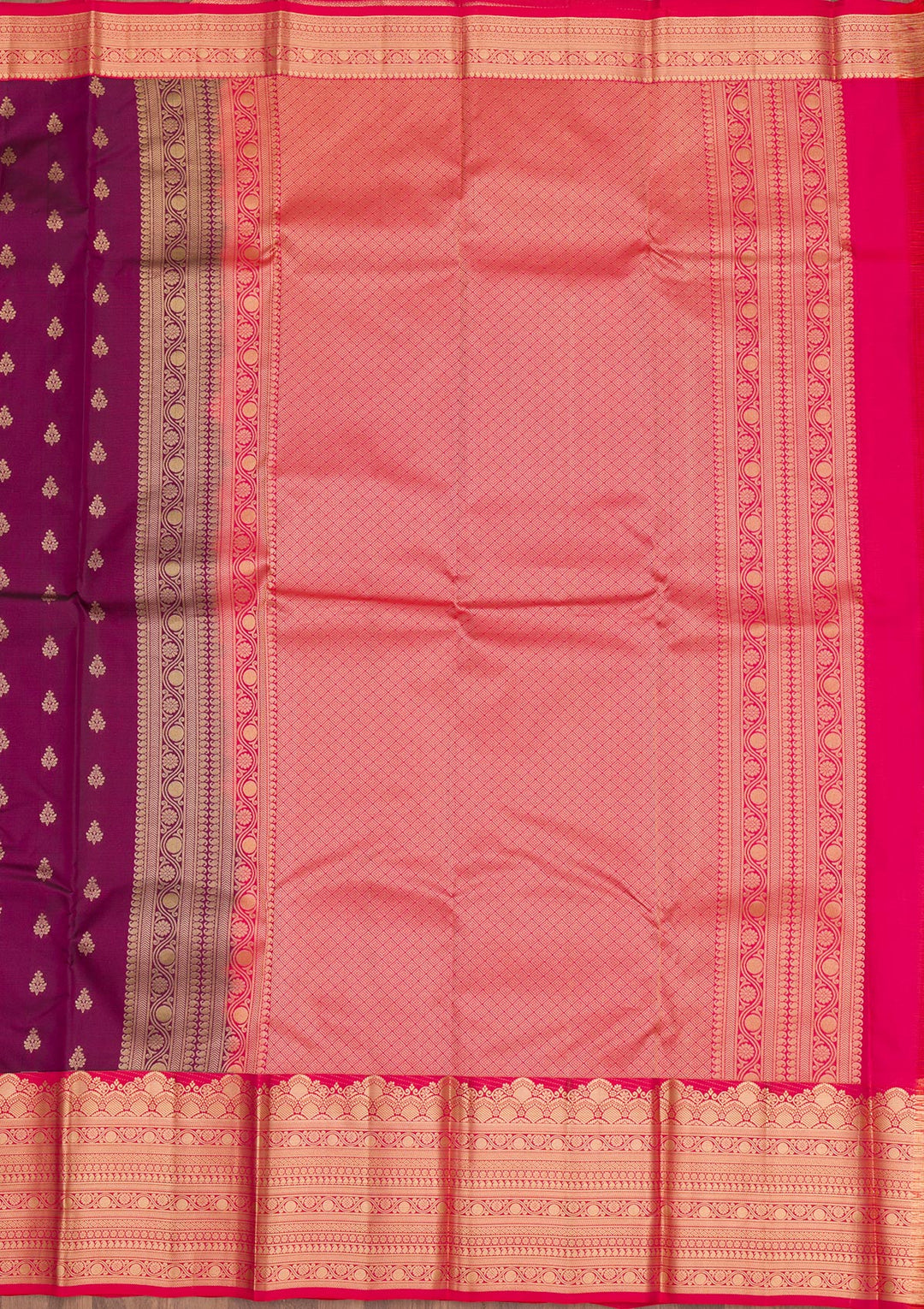 Wine Zariwork Pure Silk Saree