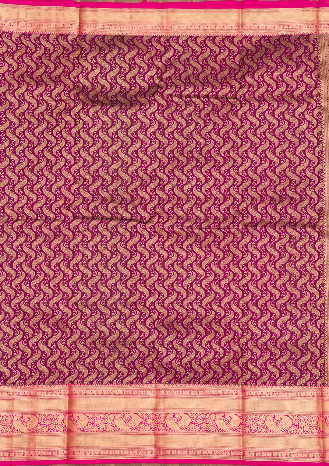 Wine Zariwork Pure Silk Saree