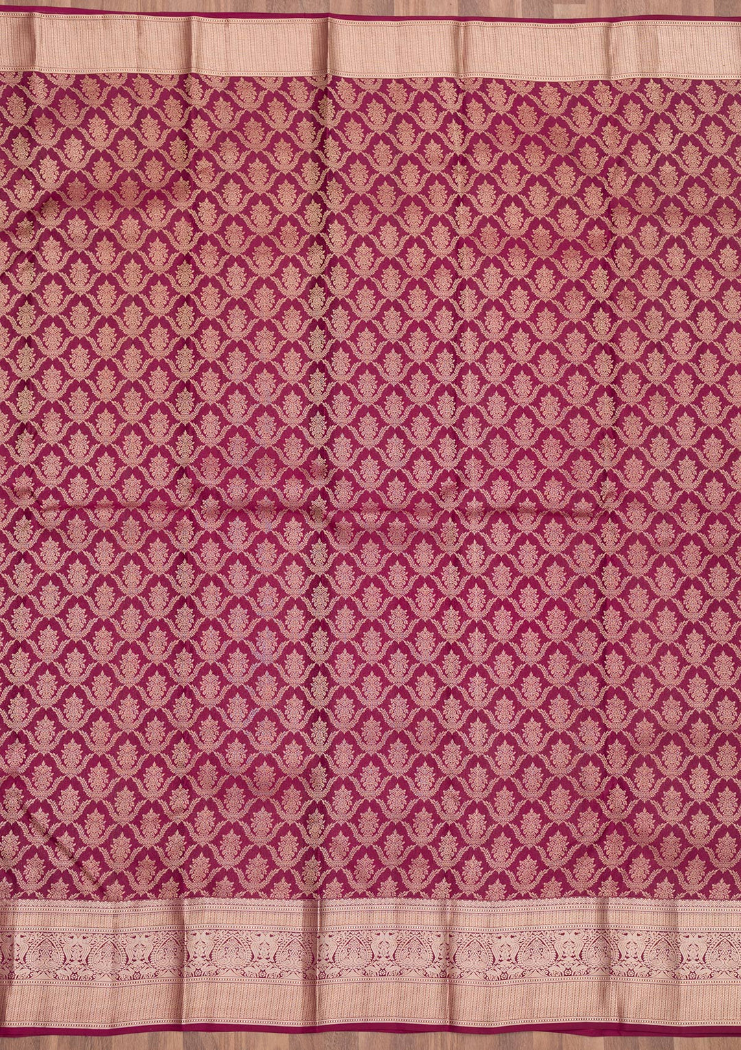 Wine Zariwork Pure Silk Saree