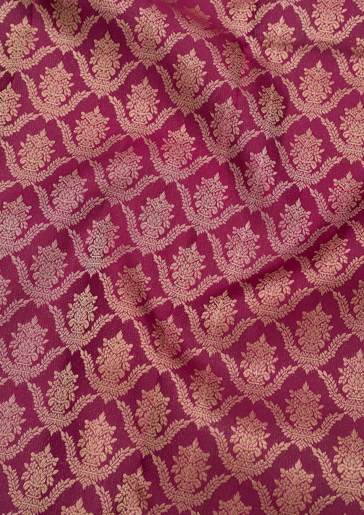 Wine Zariwork Pure Silk Saree