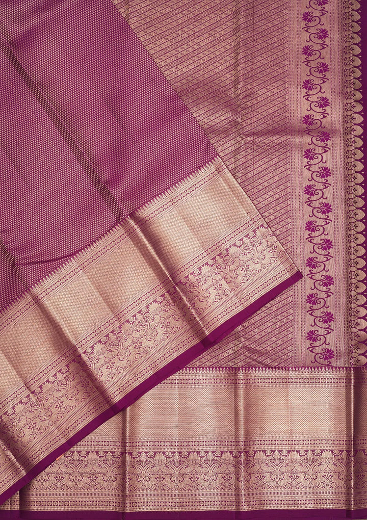 Wine Zariwork Pure Silk Saree