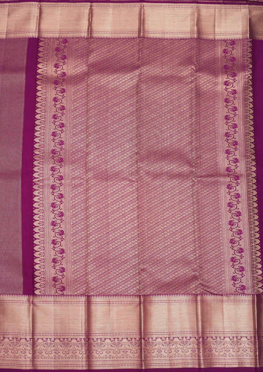 Wine Zariwork Pure Silk Saree