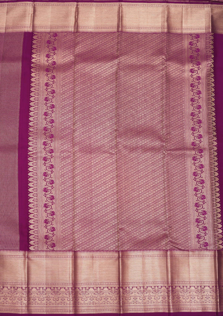 Wine Zariwork Pure Silk Saree