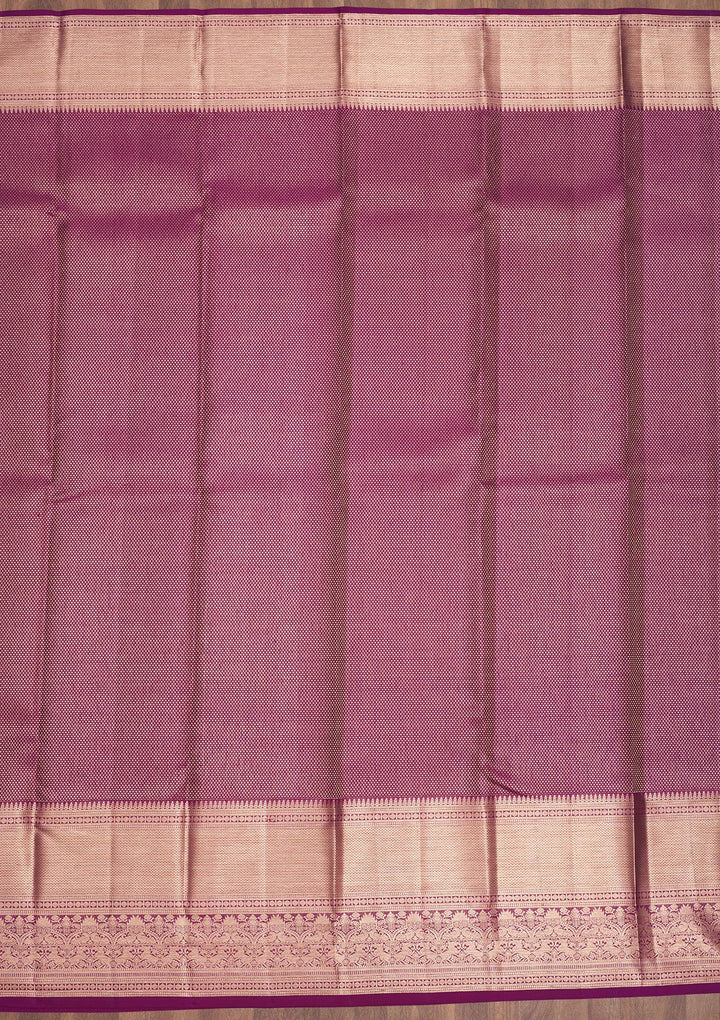 Wine Zariwork Pure Silk Saree