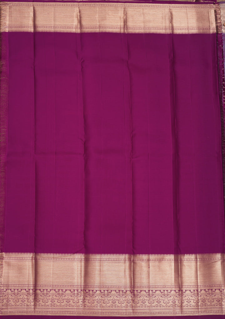 Wine Zariwork Pure Silk Saree