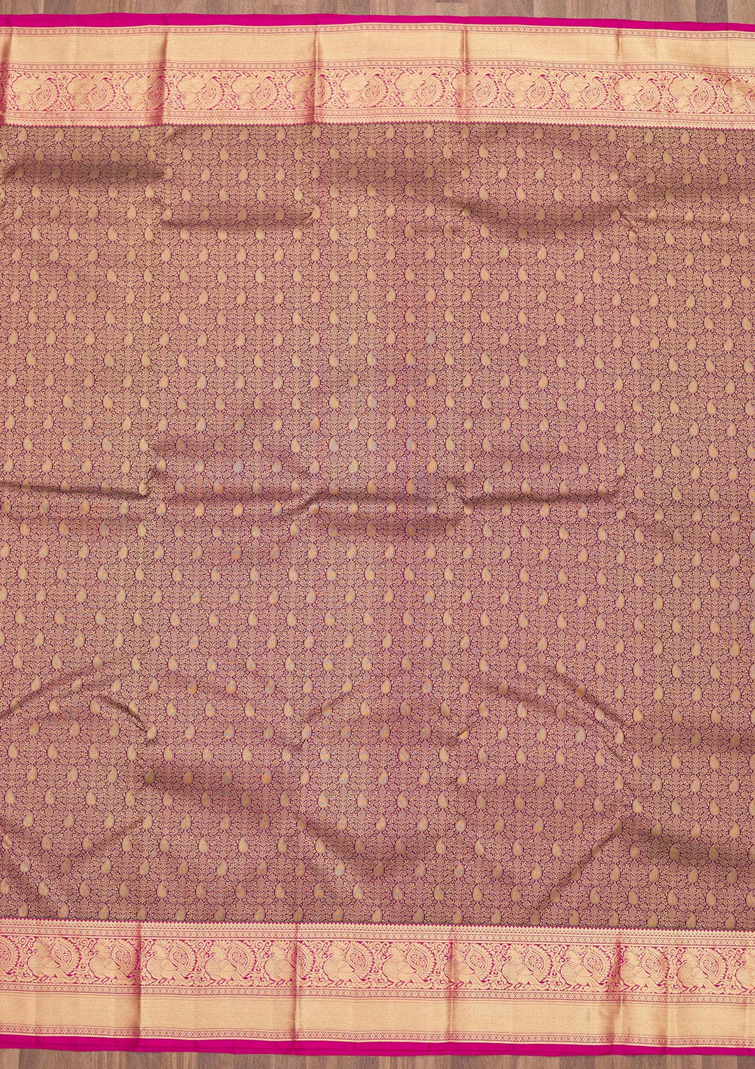 Wine Zariwork Pure Silk Saree
