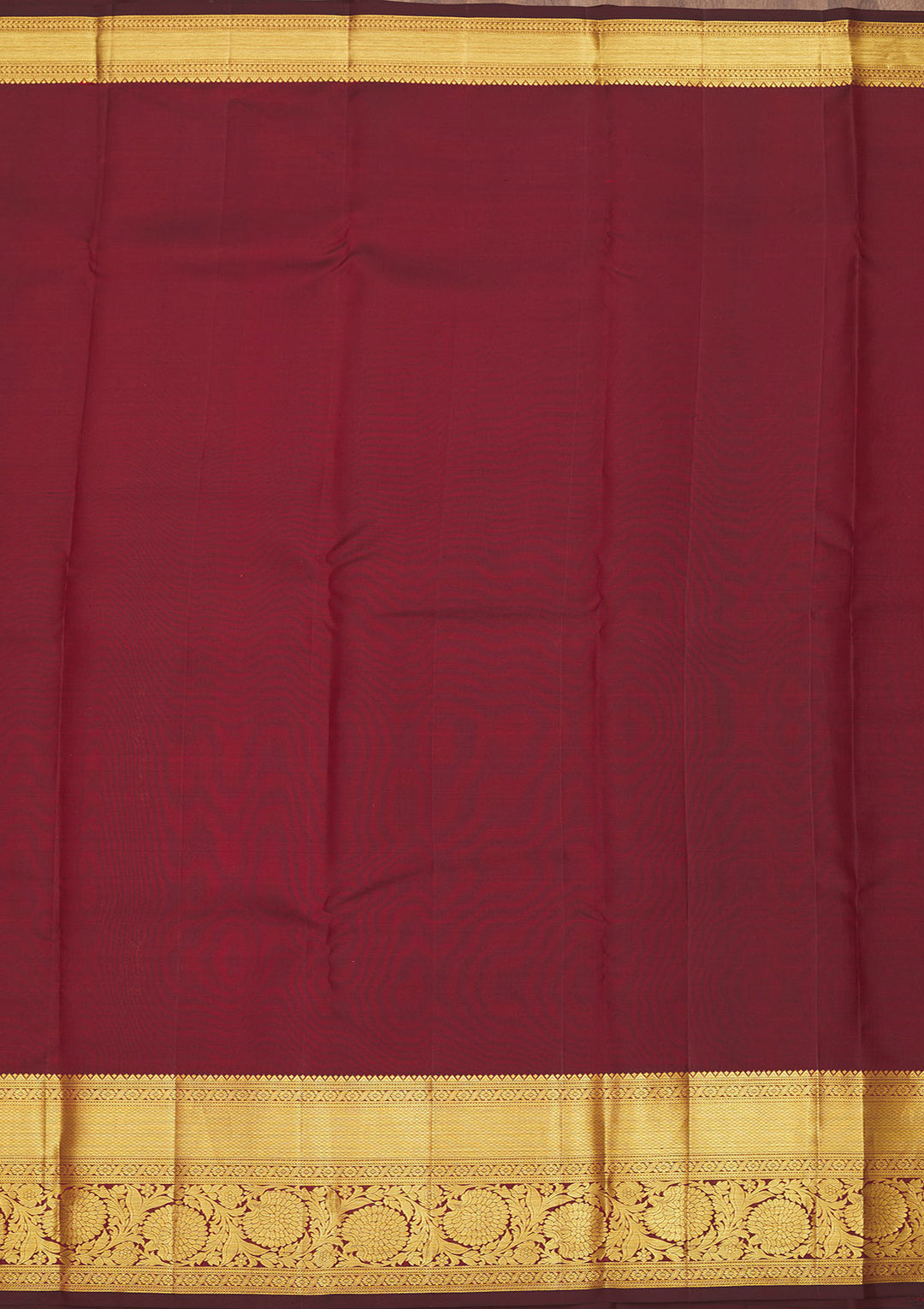 Wine Zariwork Pure Silk Saree