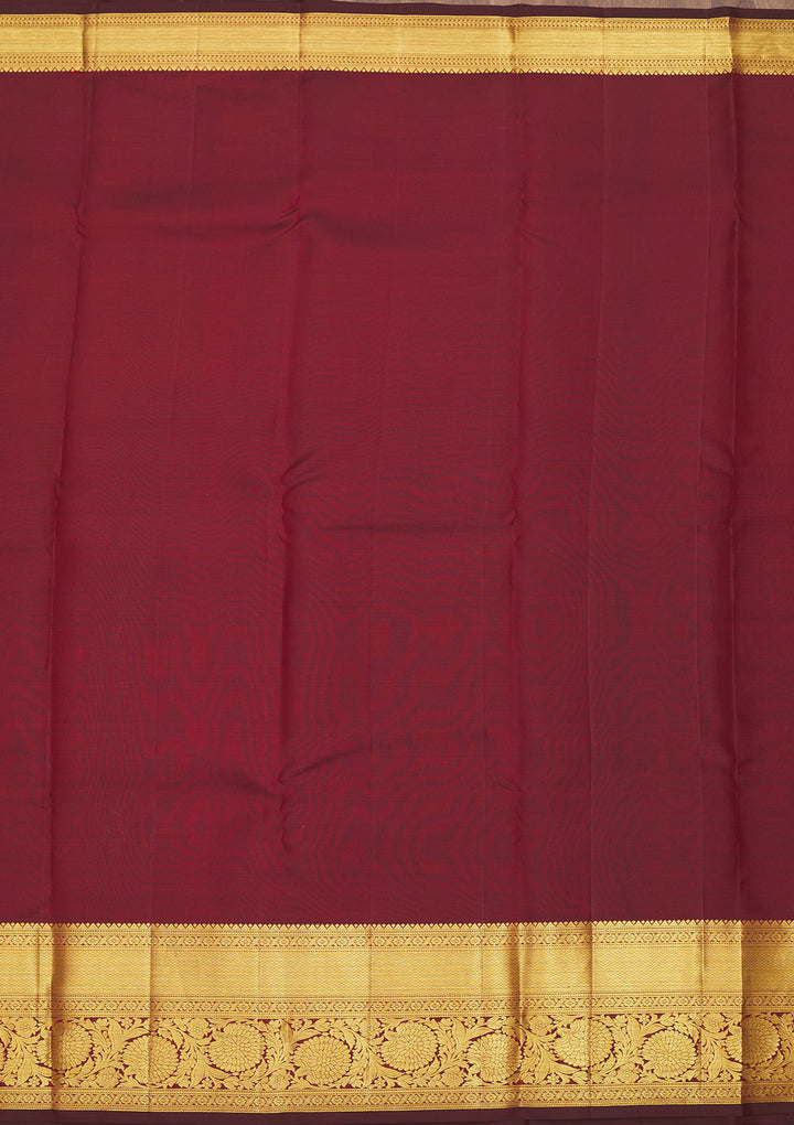 Wine Zariwork Pure Silk Saree