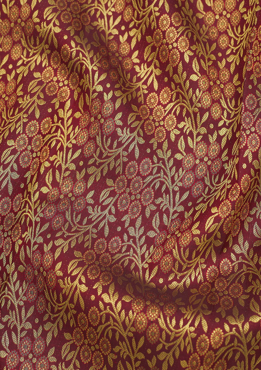 Wine Zariwork Pure Silk Saree