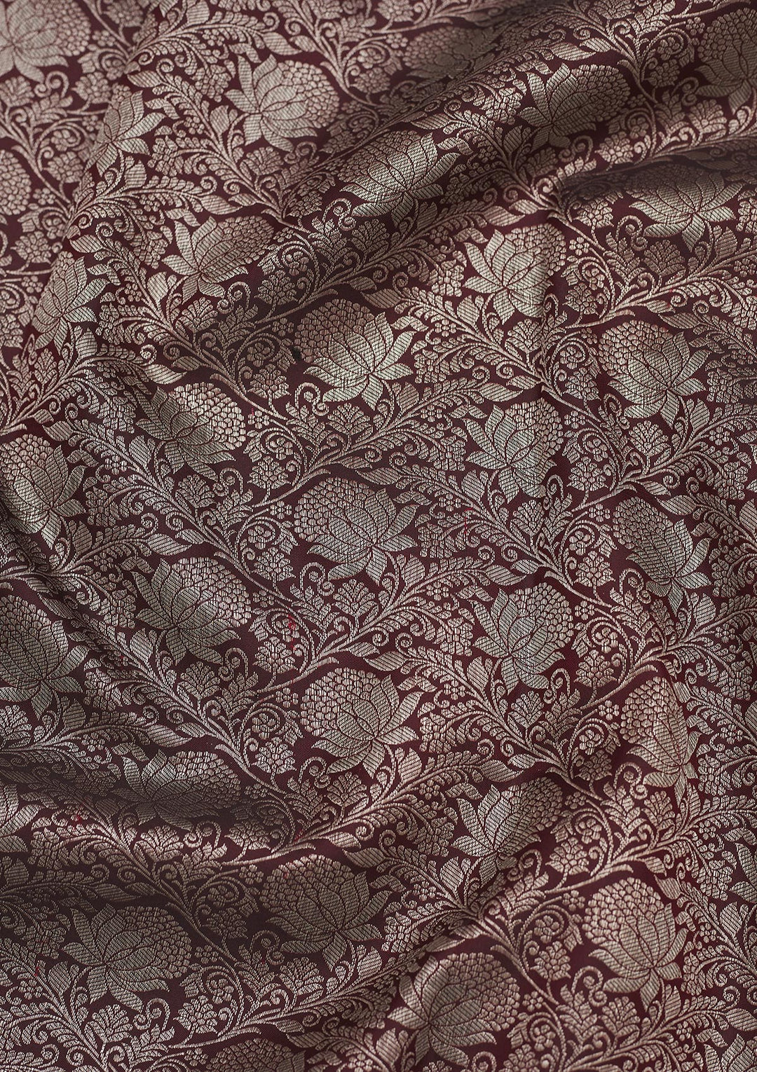 Wine Zariwork Pure Silk Saree