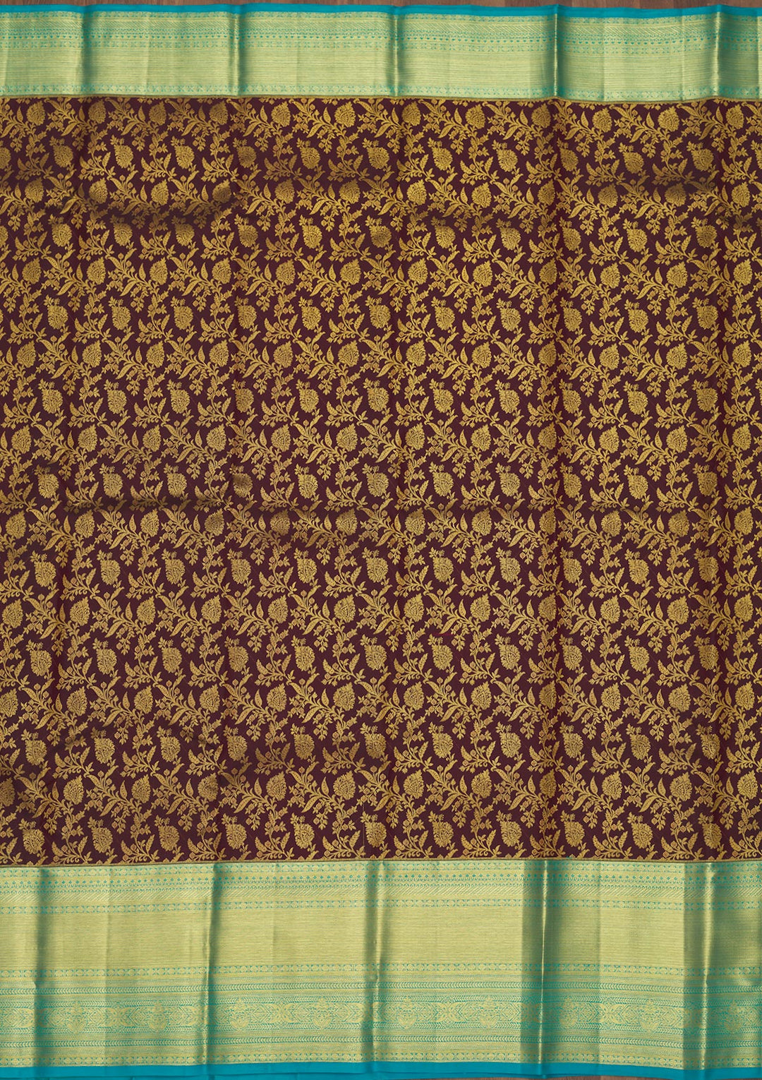 Wine Zariwork Pure Silk Saree