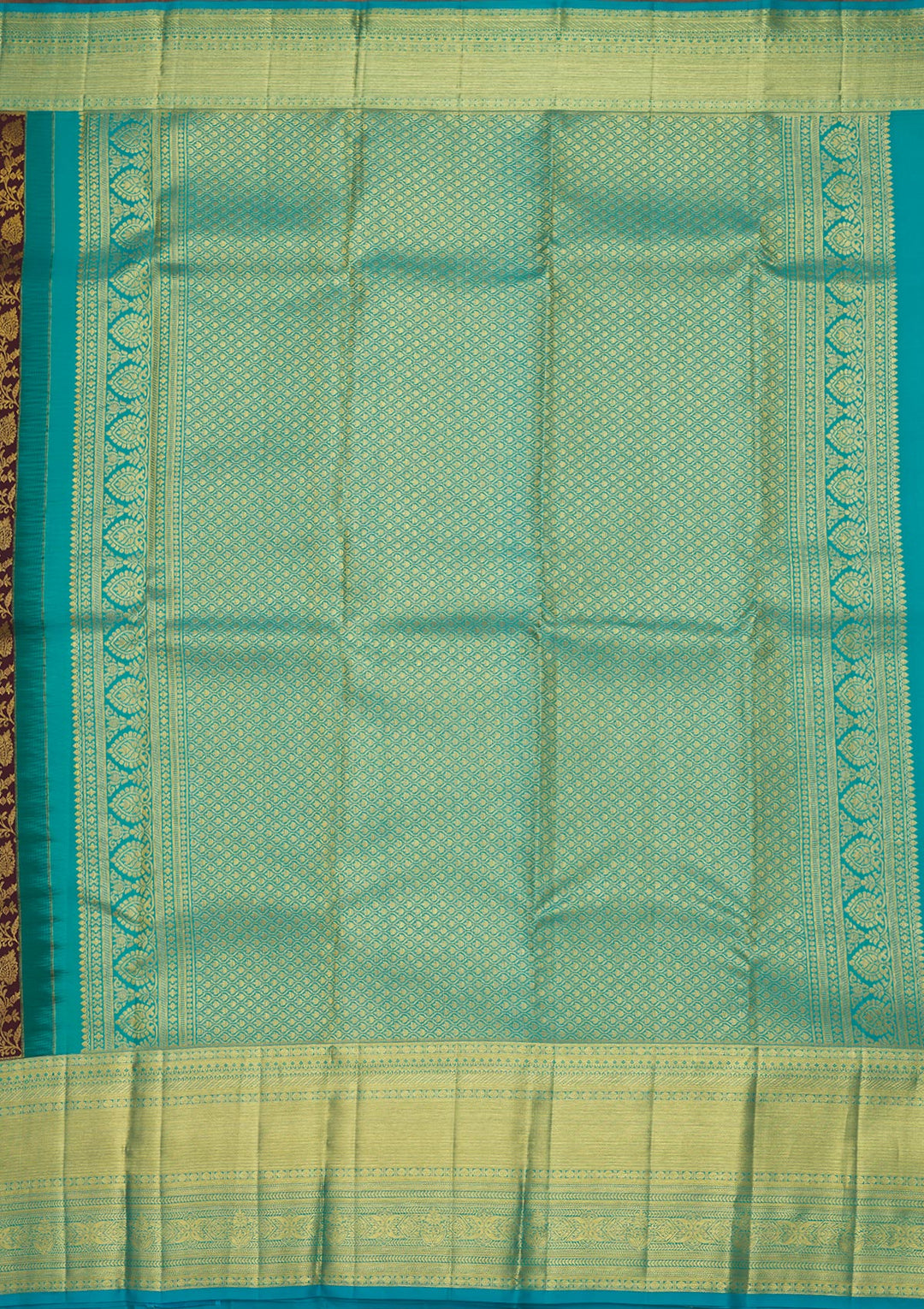 Wine Zariwork Pure Silk Saree