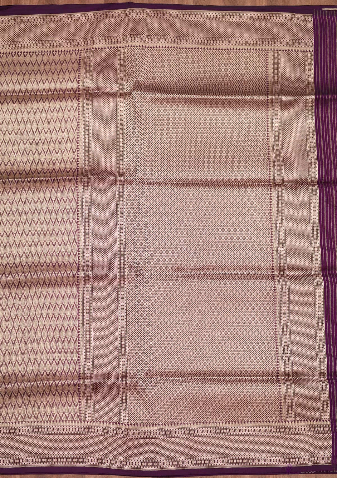 Wine Zariwork Pure Silk Saree