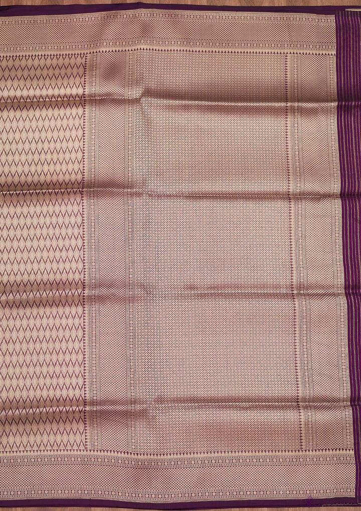Wine Zariwork Pure Silk Saree