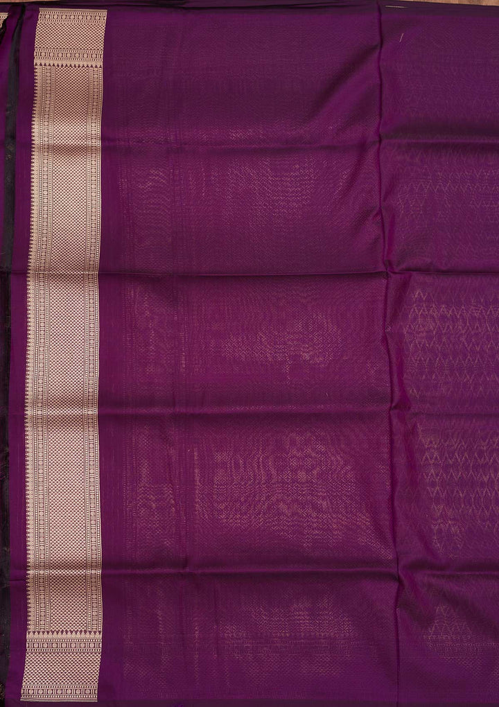Wine Zariwork Pure Silk Saree