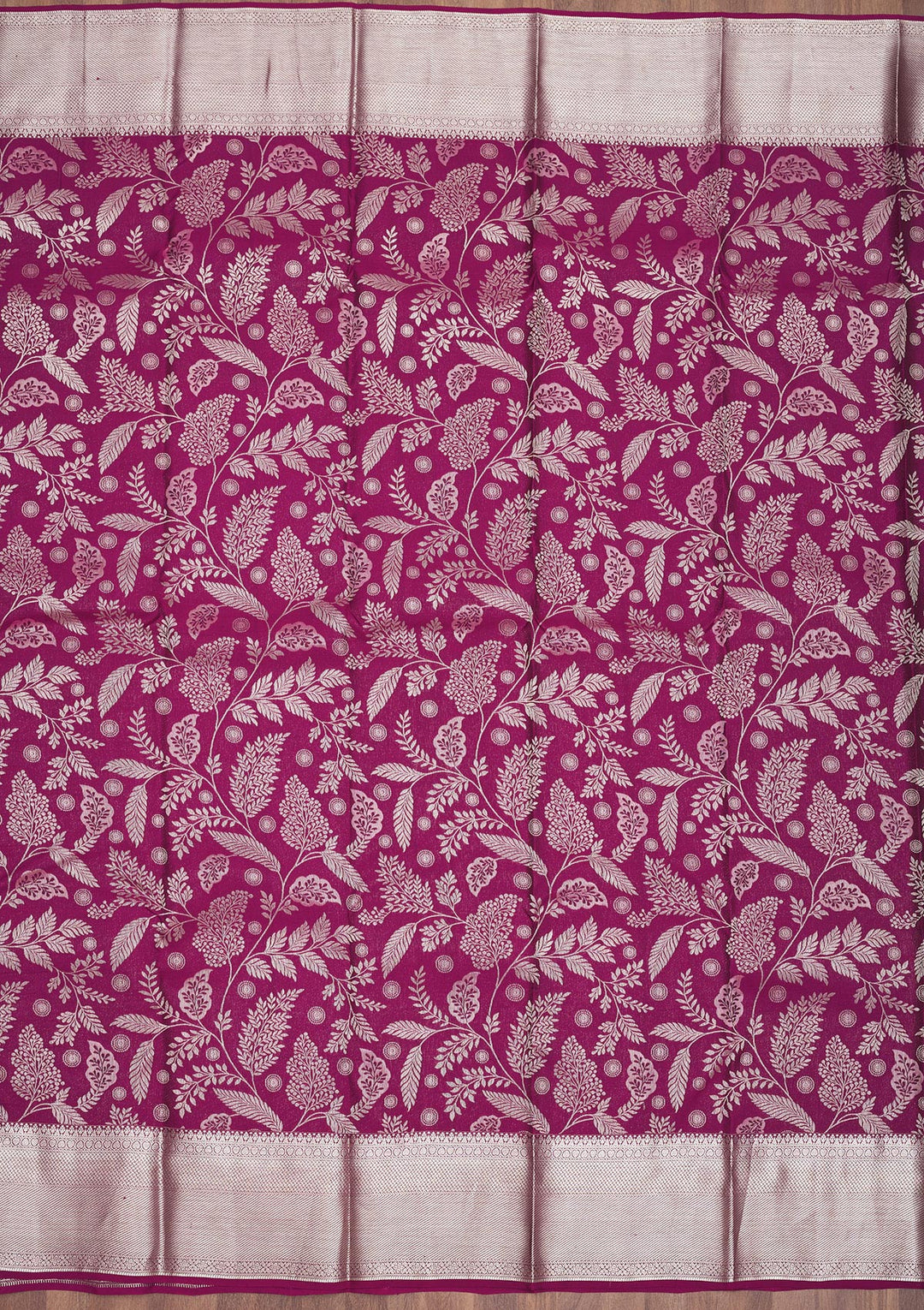 Wine Zariwork Pure Silk Saree