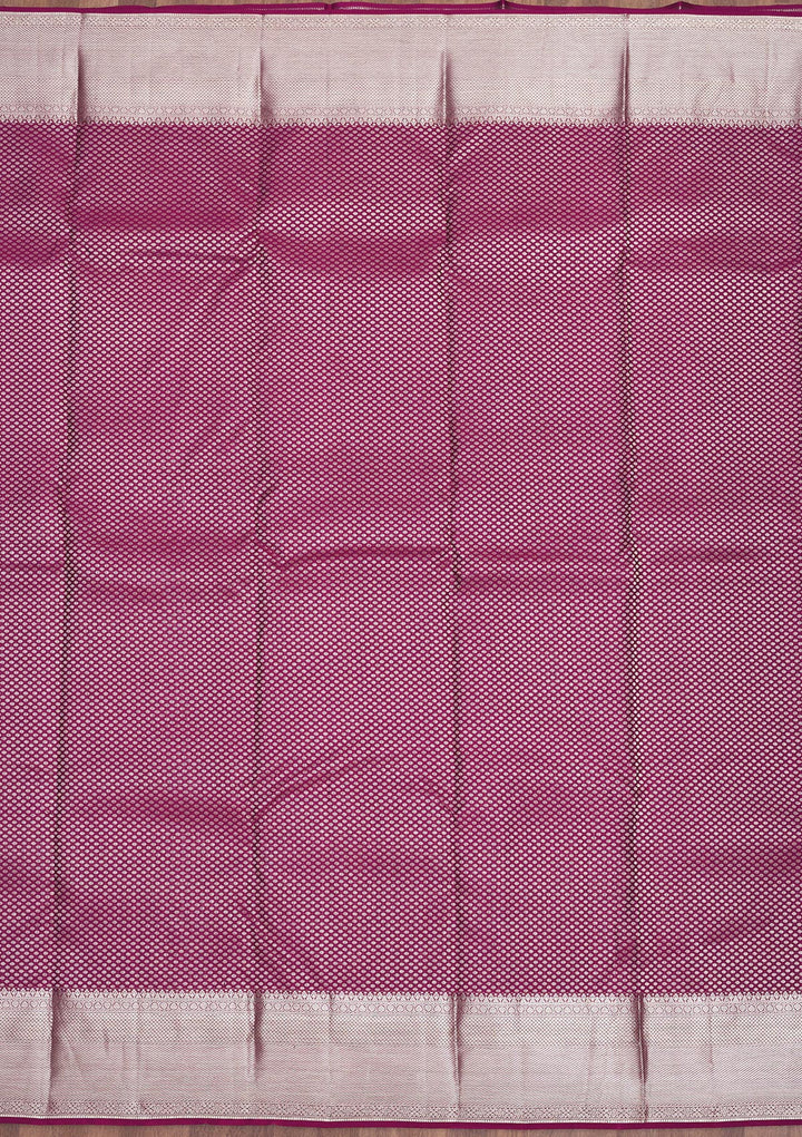Wine Zariwork Pure Silk Saree