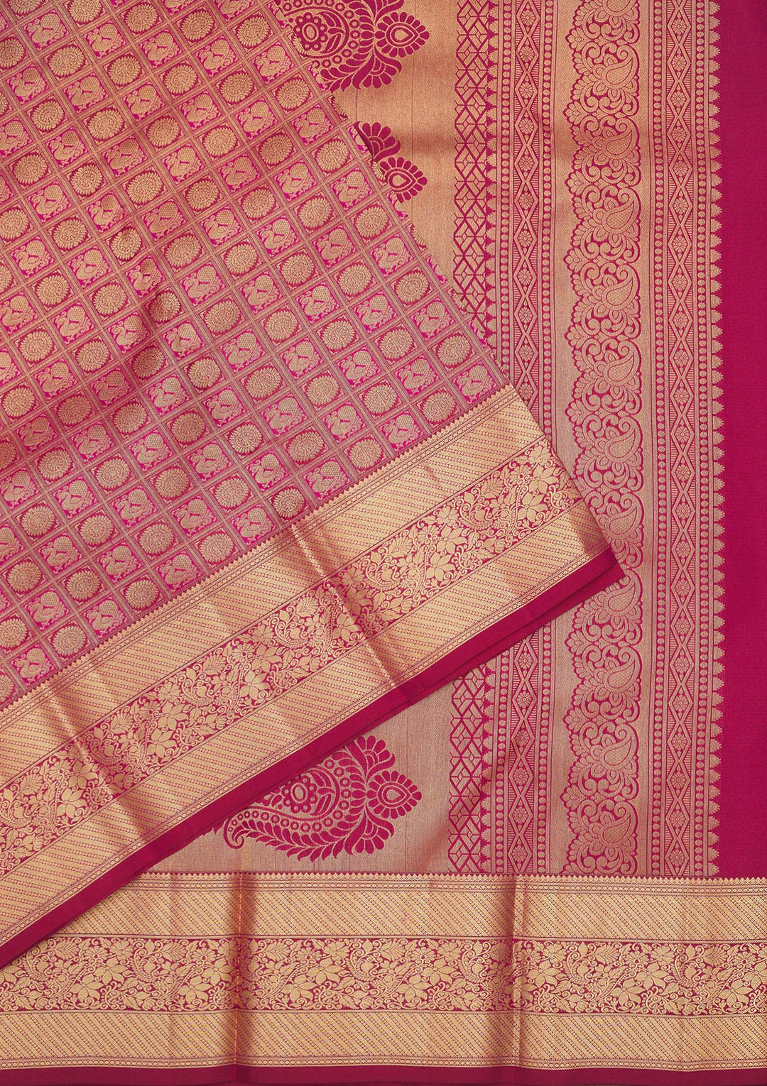 Wine Zariwork Pure Silk Saree