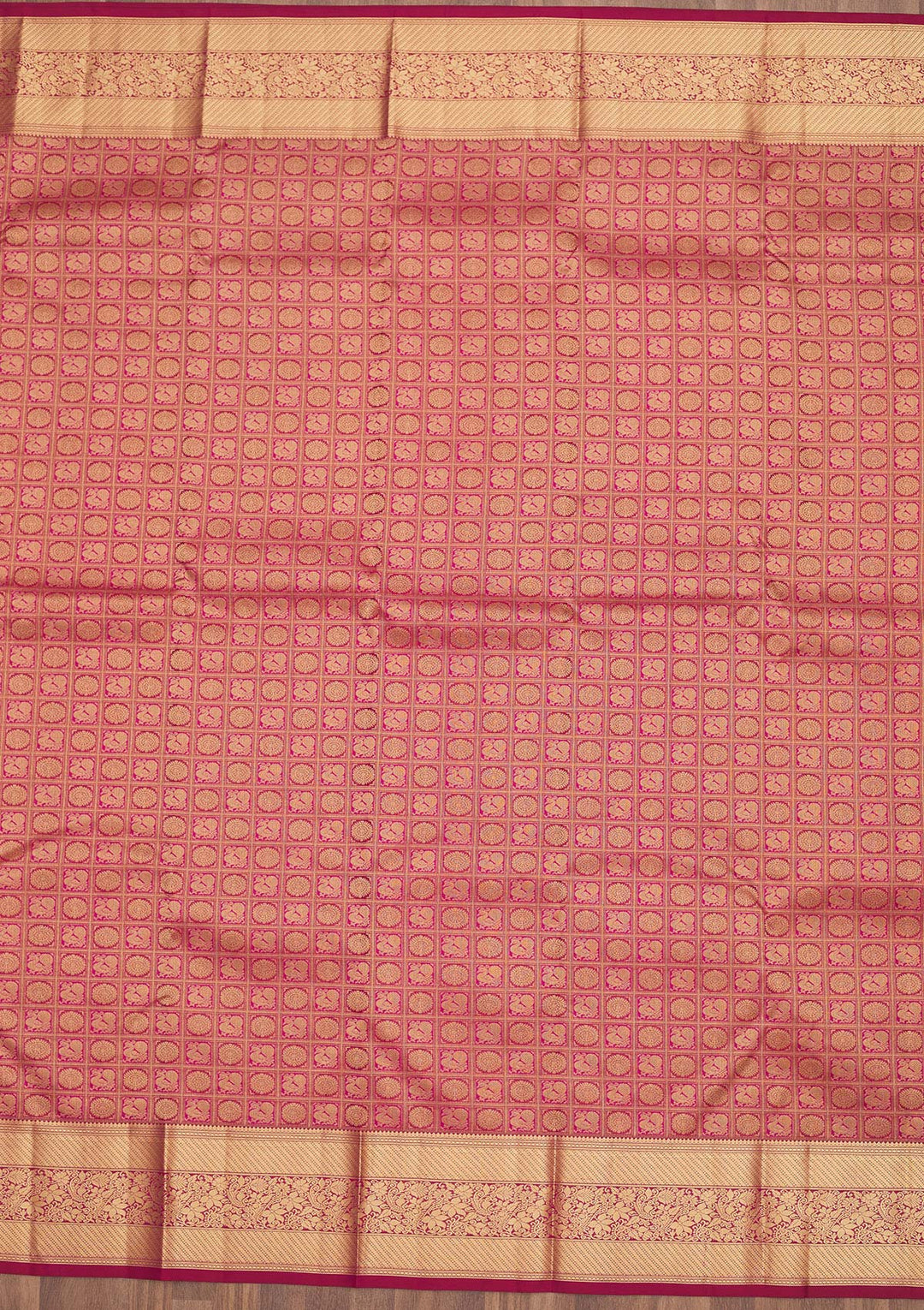 Wine Zariwork Pure Silk Saree