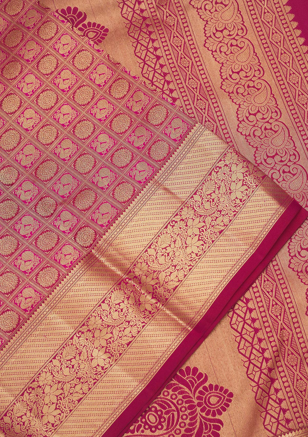 Wine Zariwork Pure Silk Saree
