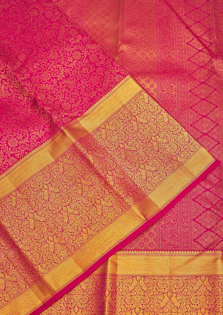 Wine Zariwork Pure Silk Saree