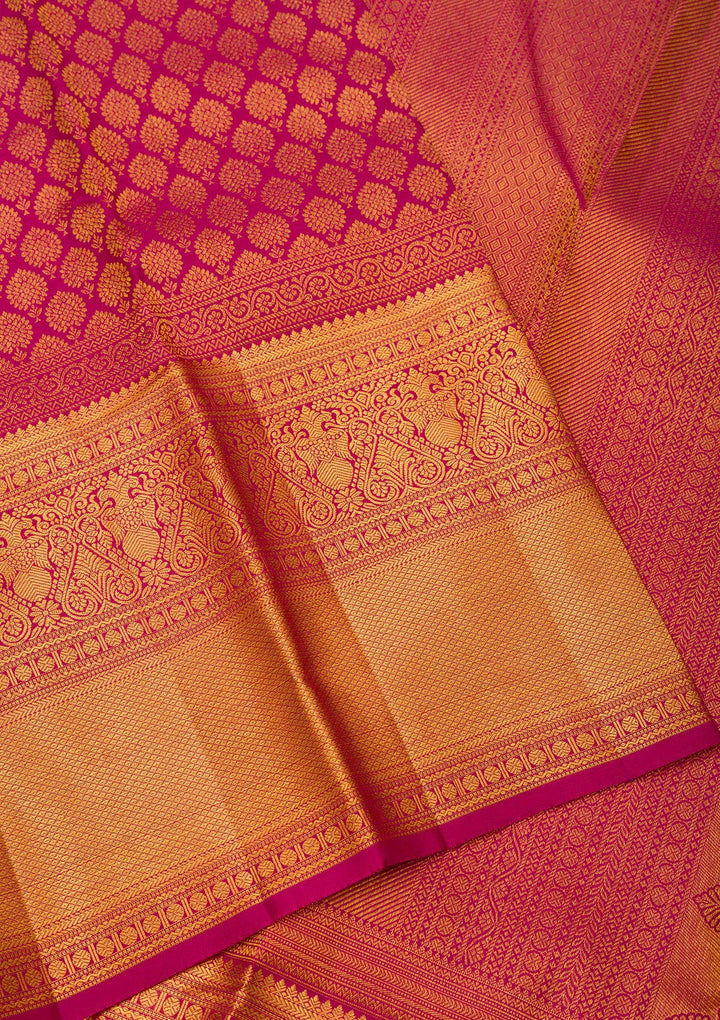 Wine Zariwork Pure Silk Saree