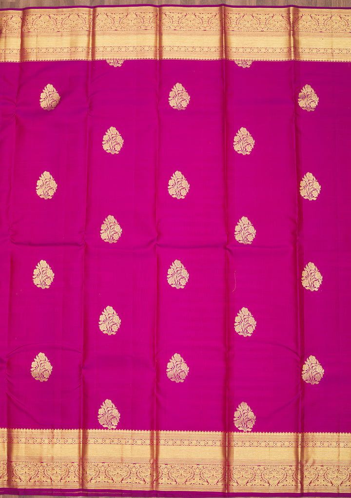 Wine Zariwork Pure Silk Saree