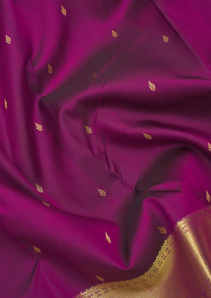 Wine Zariwork Pure Silk Saree