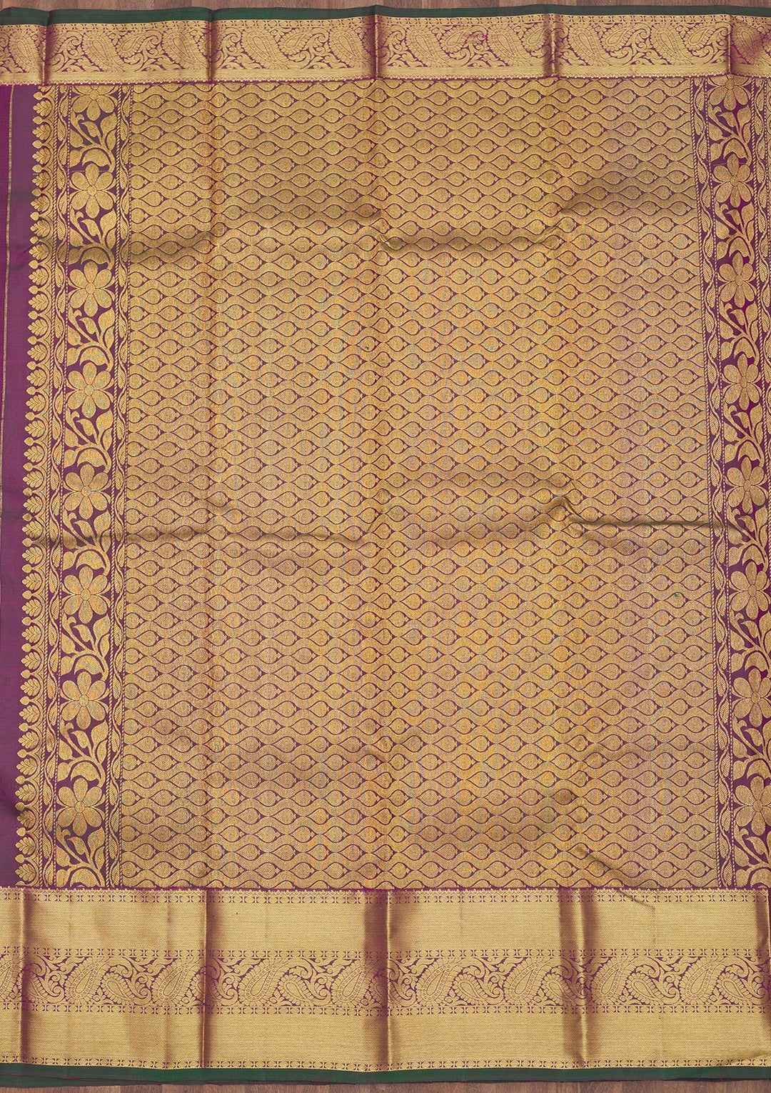 Wine Zariwork Pure Silk Saree
