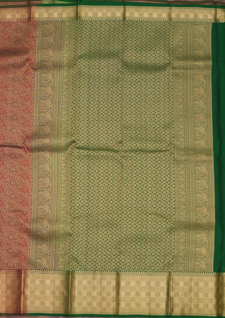Wine Zariwork Pure Silk Saree