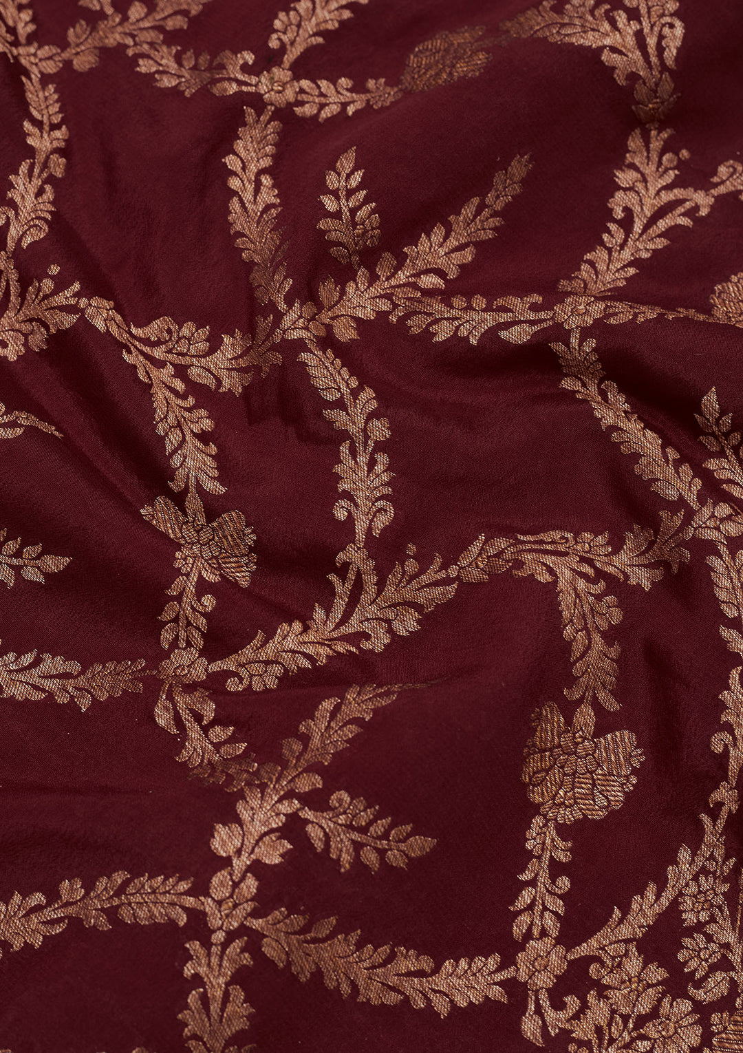 Wine Zariwork Pure Silk Saree
