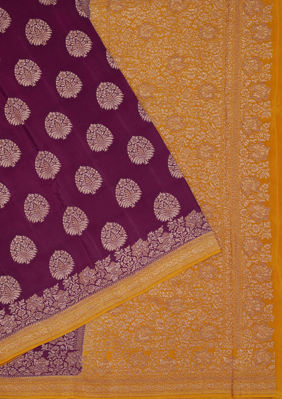 Wine Zariwork Pure Silk Saree