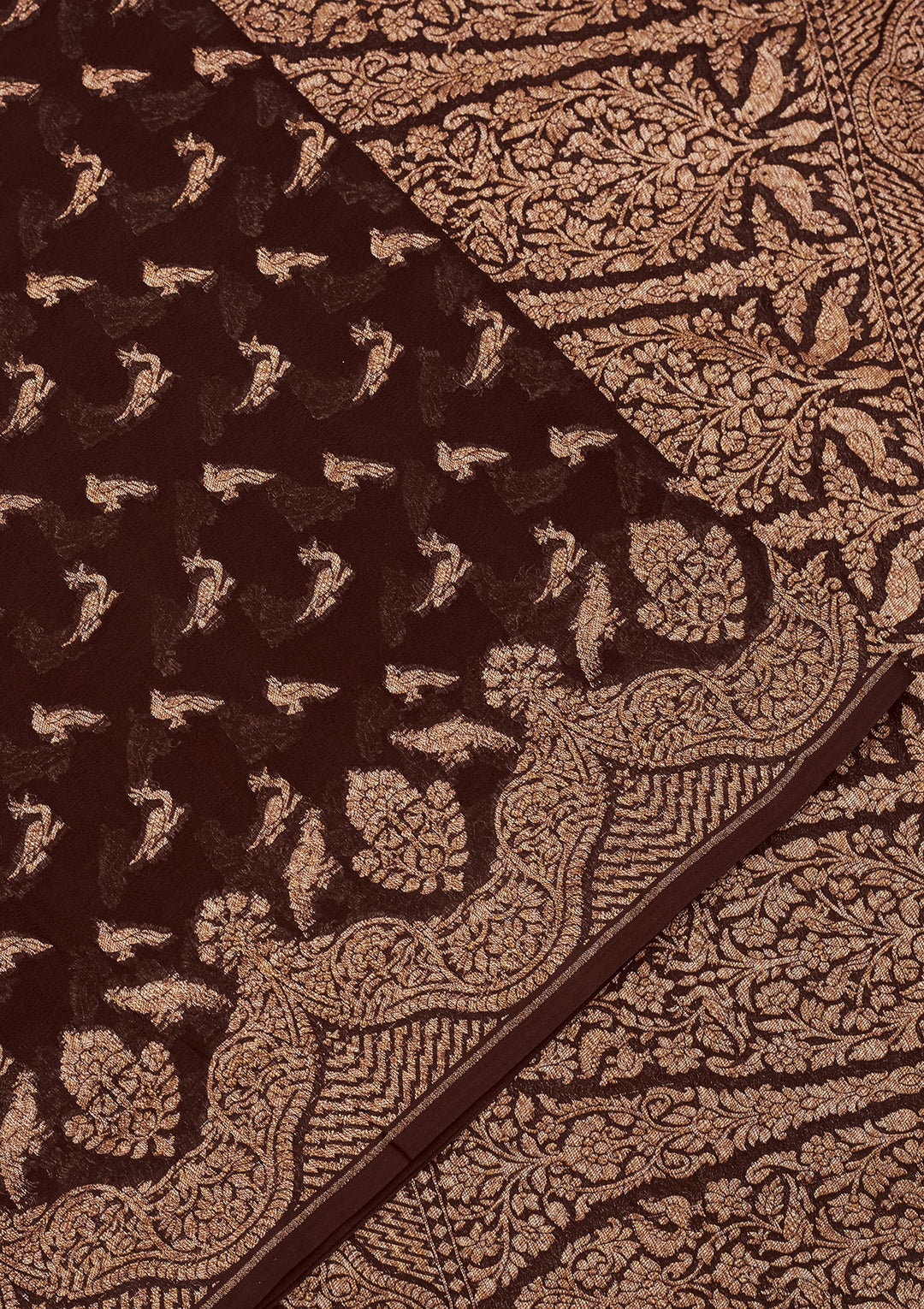 Wine Zariwork Pure Silk Saree