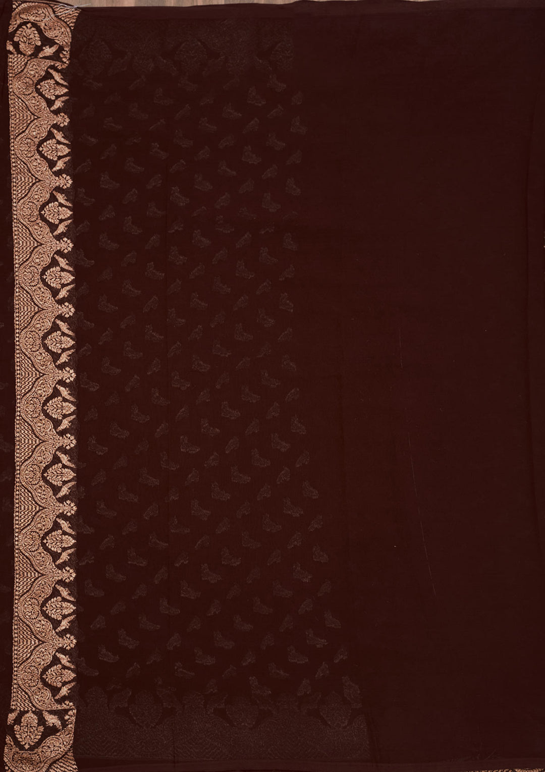 Wine Zariwork Pure Silk Saree