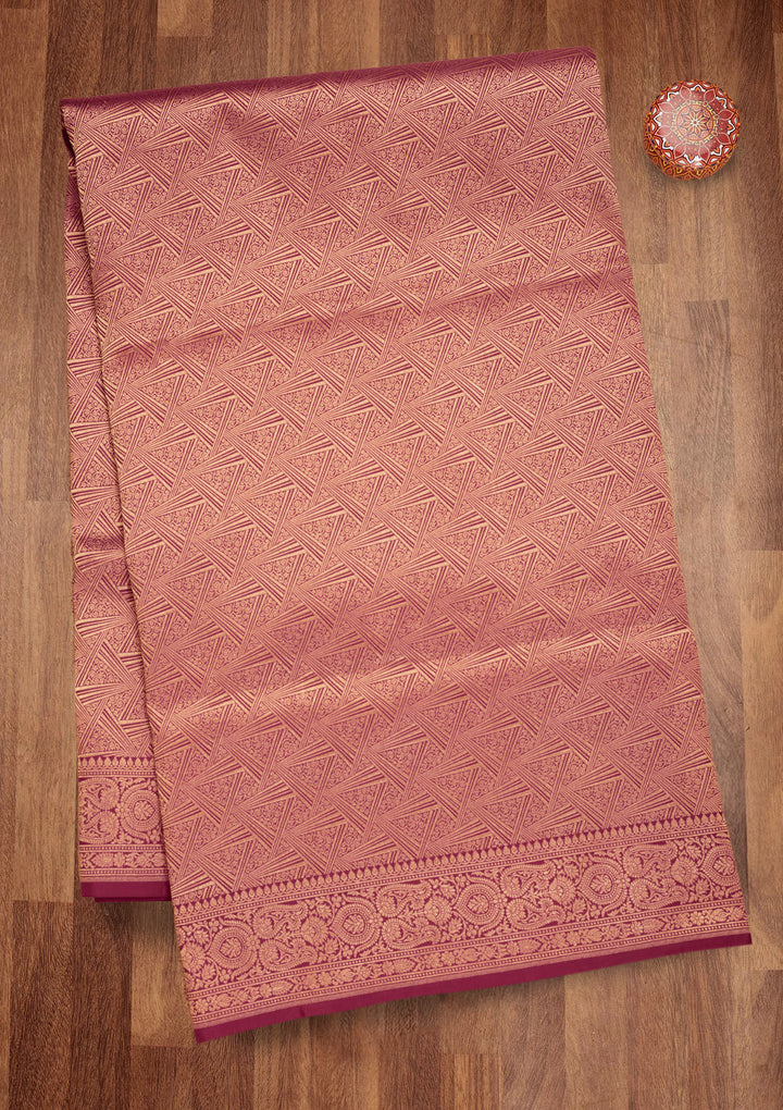 Wine Zariwork Pure Silk Saree