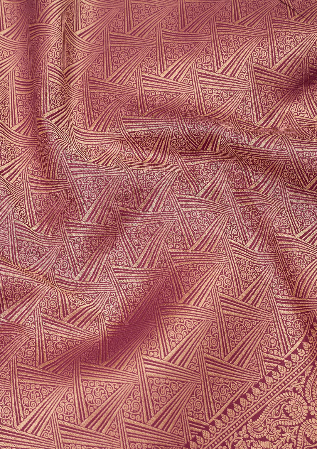 Wine Zariwork Pure Silk Saree