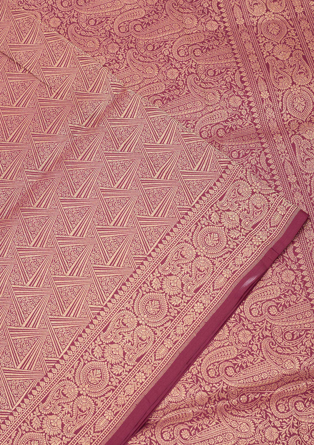 Wine Zariwork Pure Silk Saree