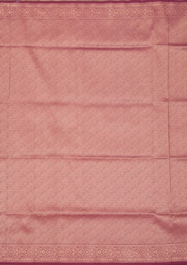 Wine Zariwork Pure Silk Saree