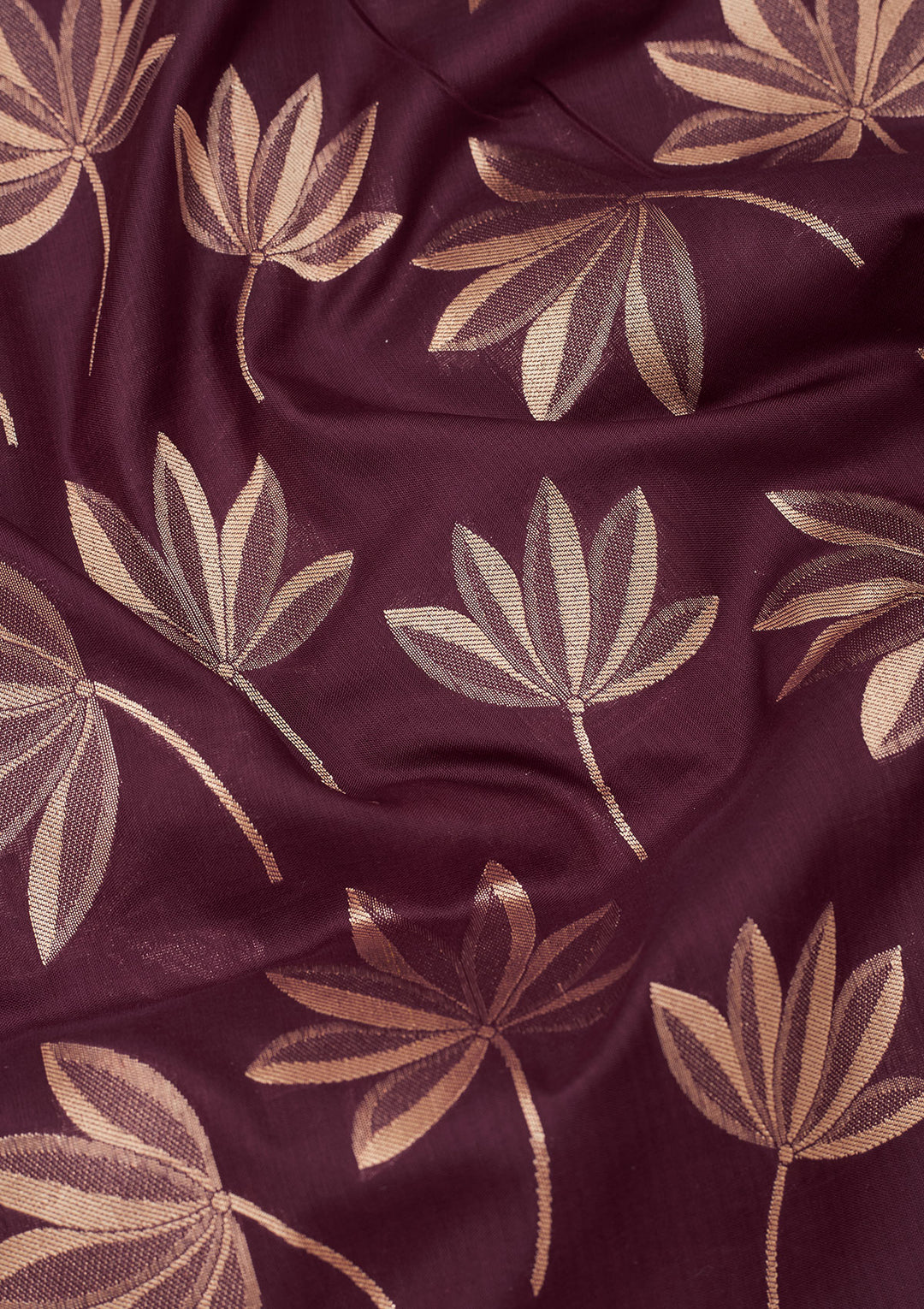 Wine Zariwork Pure Silk Saree