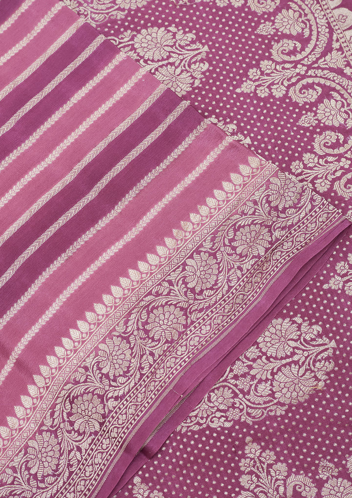 Wine Zariwork Pure Silk Saree