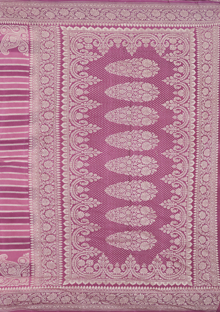 Wine Zariwork Pure Silk Saree