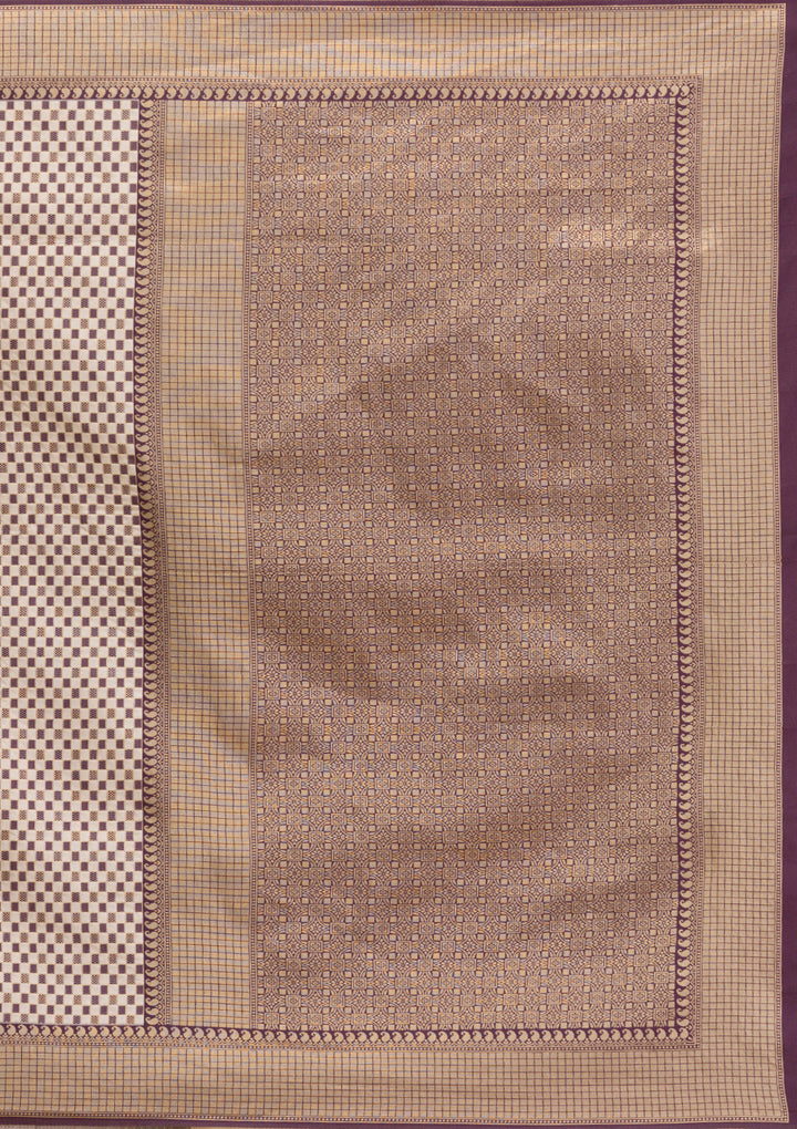 Wine Zariwork Silk Saree