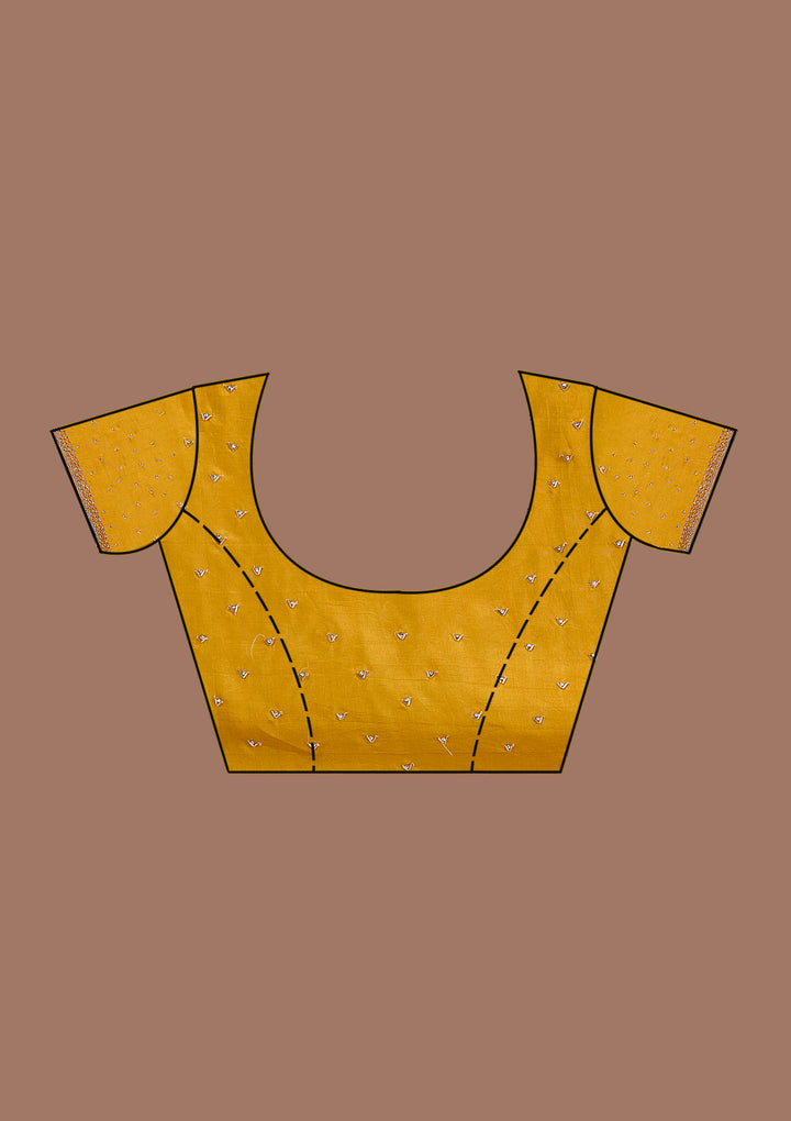 Yellow Ombre Organza Saree