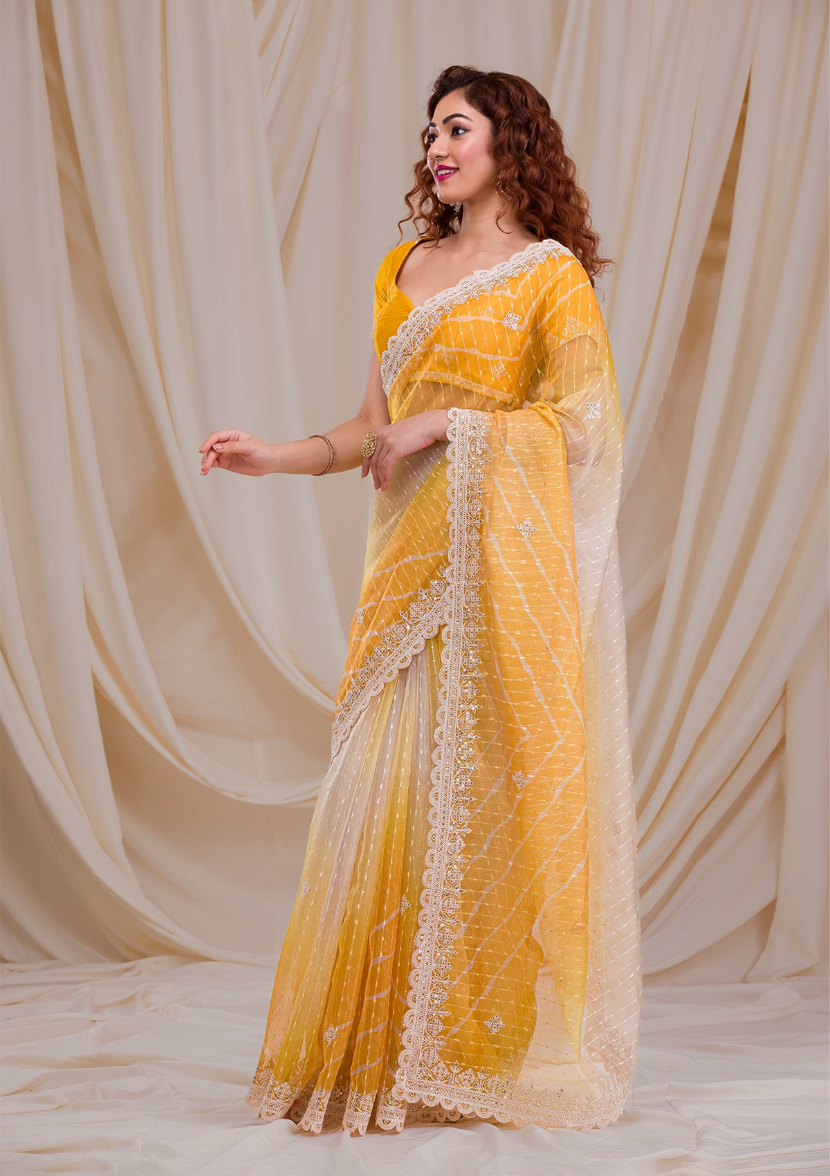 Bridal haldi sarees on sale