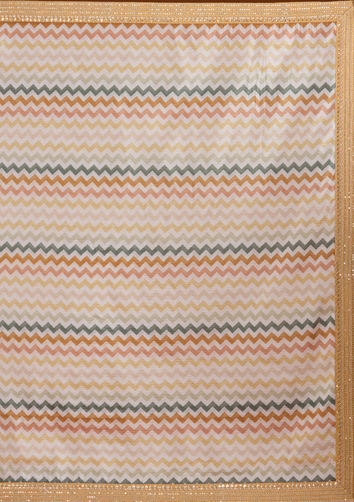 Yellow Sequins Tissue Saree