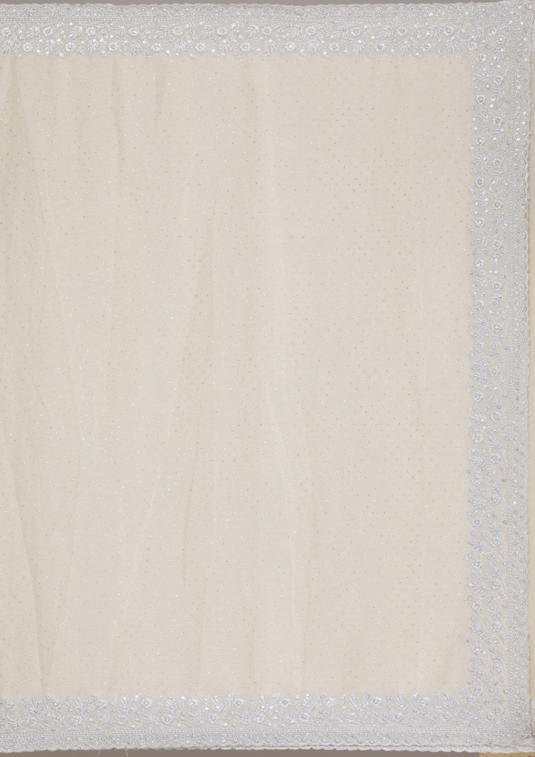 Yellow Threadwork Georgette Saree