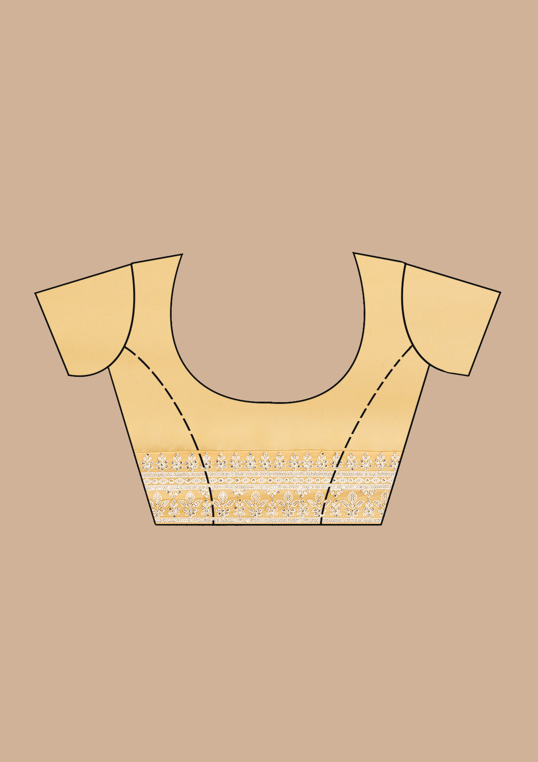 Yellow Threadwork Georgette Saree