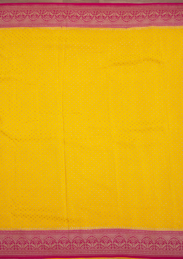 Yellow Zariwork Pure Silk Saree